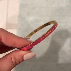 Pink and gold dot bracelet